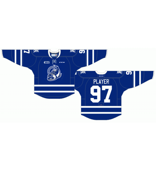 Custom OHL Mississauga Steelheads 2015 Pres Road Hockey Jersey Blue